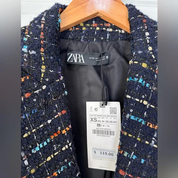 ZARA Tweed Blazer & Shorts Set - Size XS